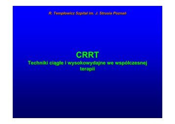 CiÄgÅe techniki nerkozastÄpcze w OIT, cz. I [2,16 MB]. Autor