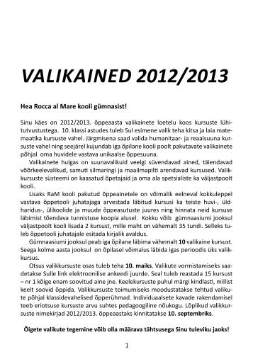 valikained 2012/2013 - Rocca Al Mare Kool