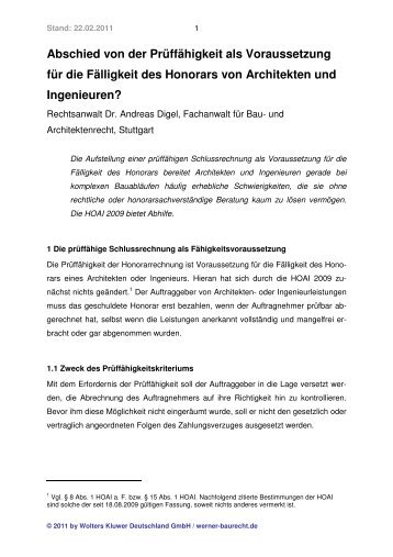 Abschied von der PrÃƒÂ¼ffÃƒÂ¤higkeit als ... - Werner Baurecht