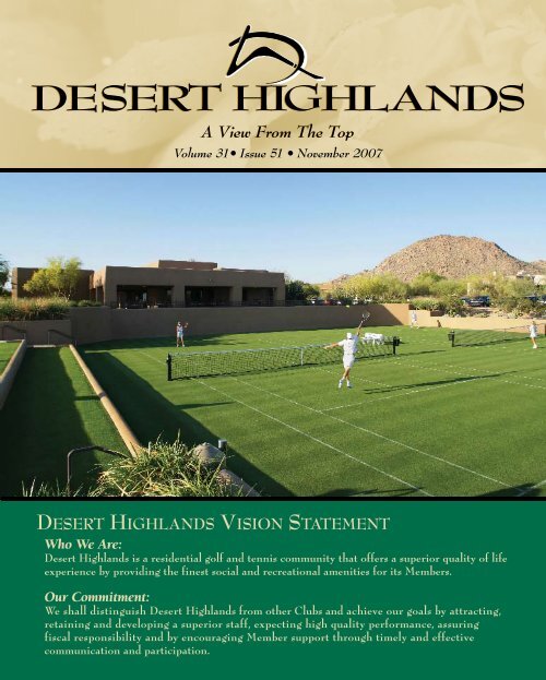 Our Commitment Desert Highlands Golf Club