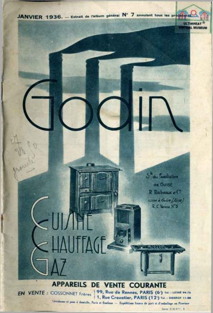 GODIN cuisine et chauffage au gaz, 1936 - Ultimheat