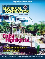 February 2003 - Electrical Contractors Association of Ontario