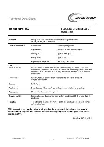 Rhenocure - WebShop - Rhein Chemie