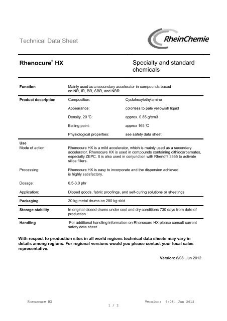 Rhenocure - WebShop - Rhein Chemie