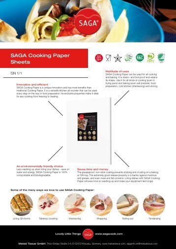 SAGA Cooking Paper Sheets - sagacook.com