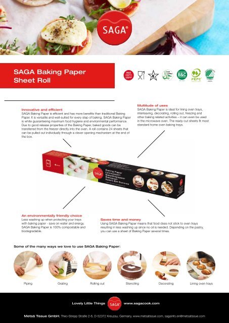 SAGA Cooking Paper Sheets - sagacook.com