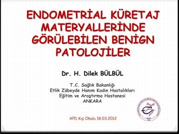 Endometrial Ãrnekleme - Ankara Patoloji DerneÄi