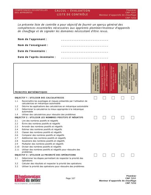 Plombier - Base de données en alphabétisation des adultes