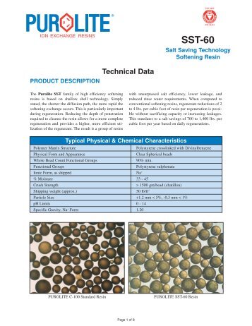 Purolite SST-60 High Efficiency Cation Exchange Resin