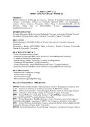 curriculum vitae - Facultad de Ciencias-UCV - Universidad Central ...
