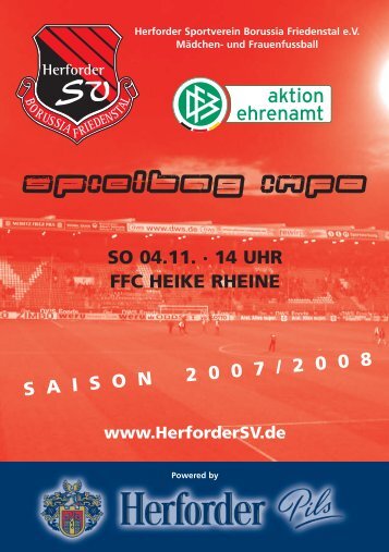 Spieltaginfo Rheine - Herforder SV Borussia Friedenstal