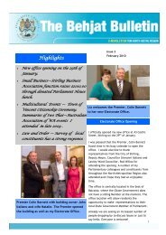 Behjat Bulletin Issue 2, February 2010 - Liberal Party of Australia ...