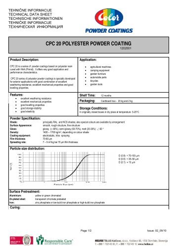 CPC 20 POLYESTER POWDER COATING - Helios