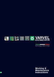 Working & Maintenance Instructions - Varvel