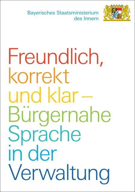 Burgernahe Sprache In Der Verwaltung Bayern