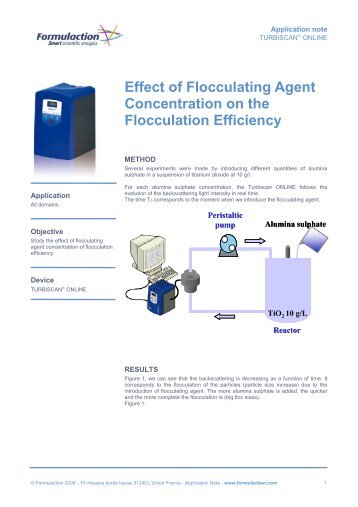 Effect of Flocculating Agent Concentration on the Flocculation ...