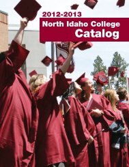 2012-2013 Catalog - North Idaho College