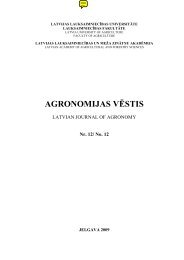 Agronomijas v stis - Latvijas LauksaimniecÄ«bas universitÄte