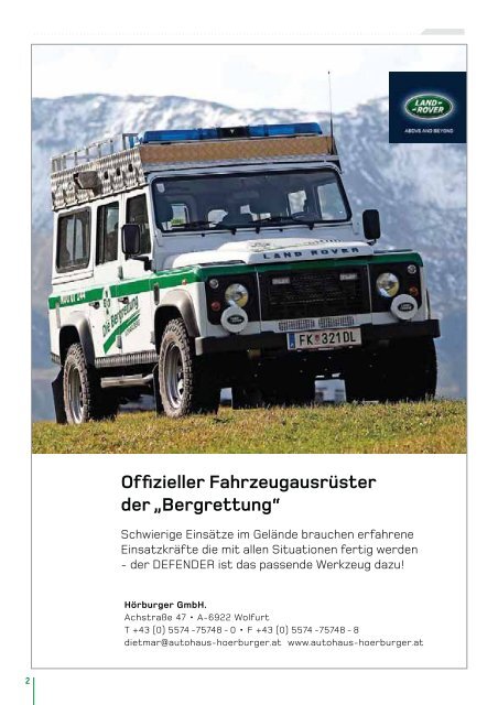 Fördererbericht Bregenzerwald - Bergrettung Vorarlberg