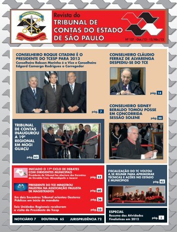 Revista do - Tribunal de Contas do Estado de SÃ£o Paulo - Governo ...