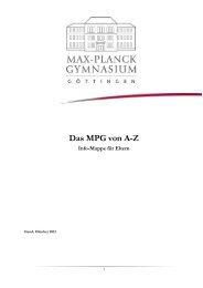 Das MPG von A-Z - Max-Planck-Gymnasium GÃ¶ttingen