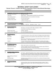 MATERIAL SAFETY DATA SHEET Dasani Flavors / Dasani ...