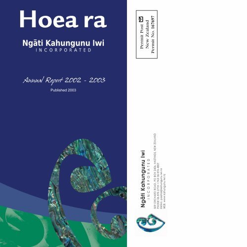 NKII 32050 cover - Ngati Kahungunu Iwi Incorporated