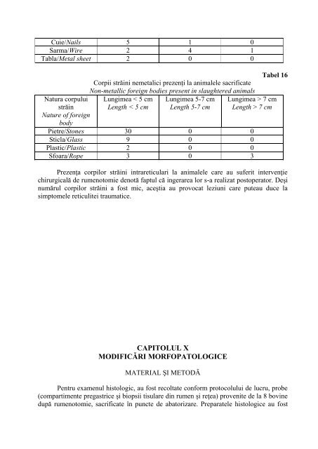 contribuÈii la studiul reticulitei traumatice la vaci de lapte