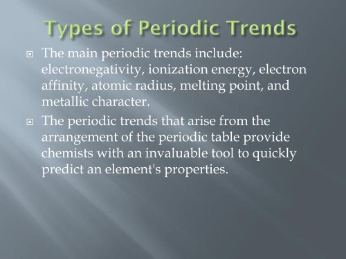 What is the underlying cause of periodic trends?