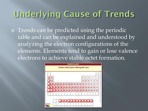 What is the underlying cause of periodic trends?