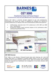 CET 3000 Chip Electrical Tester EN - Barnes International Ltd