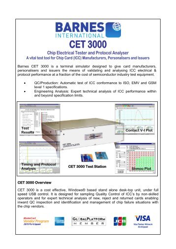 CET 3000 Chip Electrical Tester EN - Barnes International Ltd