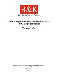 B&K Device Interface Protocol Series I - Things A/V