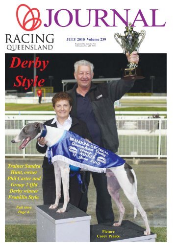 Trainer Sandra Hunt, owner Phil Carter and Group 2 Qld Derby ...