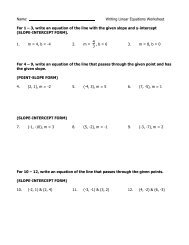 Name: Writing Linear Equations Worksheet For 1 â 3, write an ...