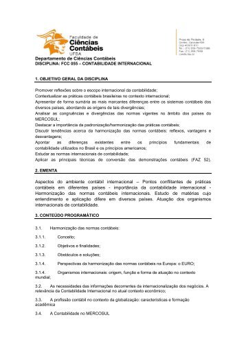 FCC 055 - Contabilidade Internacional - Faculdade de CiÃªncias ...