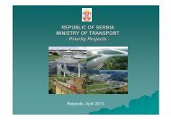 REPUBLIC OF SERBIA MINISTRY OF TRANSPORT - Priority ...