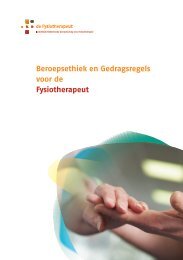 Beroepsethiek en Gedragsregels voor de Fysiotherapeut - Kngf