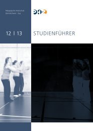 Studienführer - PHZ Zug - Pädagogische Hochschule Zentralschweiz