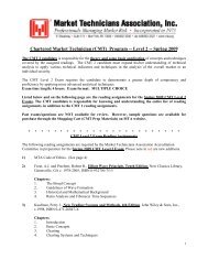 (CMT) Program -- Level 2 - Market Technicians Association