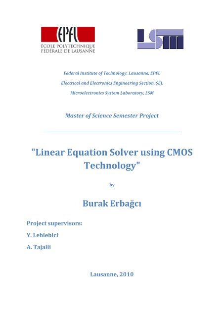 "Linear Equation Solver using CMOS Technology" - Microelectronic ...