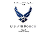 F. E. Warren AFB Strategic Plan 2011 - FE Warren Air Force Base