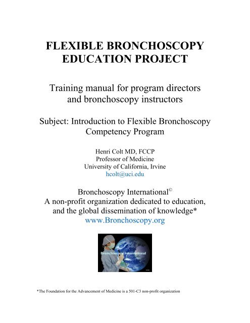 flexible bronchoscopy education project - Bronchoscopy International