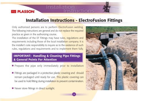 Plasson Electrofusion Installation Guide - Incledon