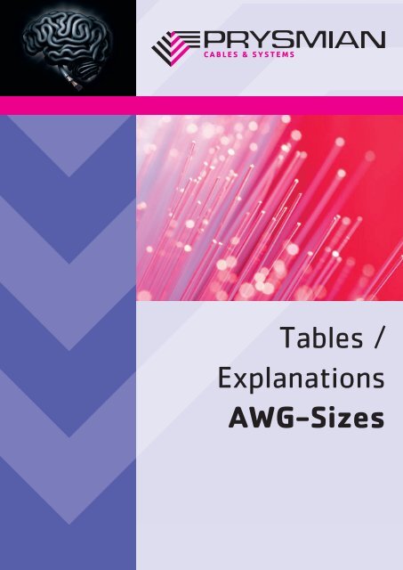 Tables / Explanations AWG-Sizes - Prysmian Group