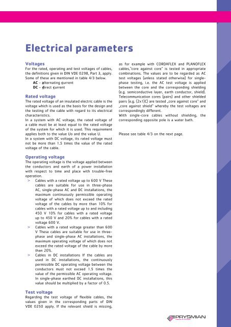 Tables / Explanations AWG-Sizes - Prysmian Group