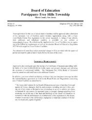 Policy 7510 Use of Facilities - the Parsippany-Troy Hills School District