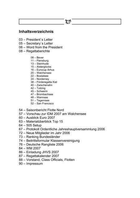 Jahrbuch 2006 als PDF - Deutsche 505er Klassenvereinigung