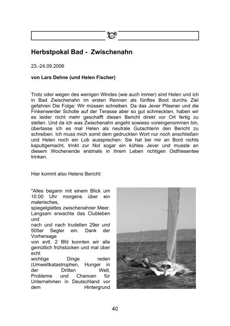 Jahrbuch 2006 als PDF - Deutsche 505er Klassenvereinigung