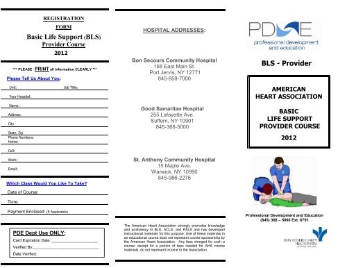 Basic Life Support (BLS) 2012 - Bon Secours Charity Health System